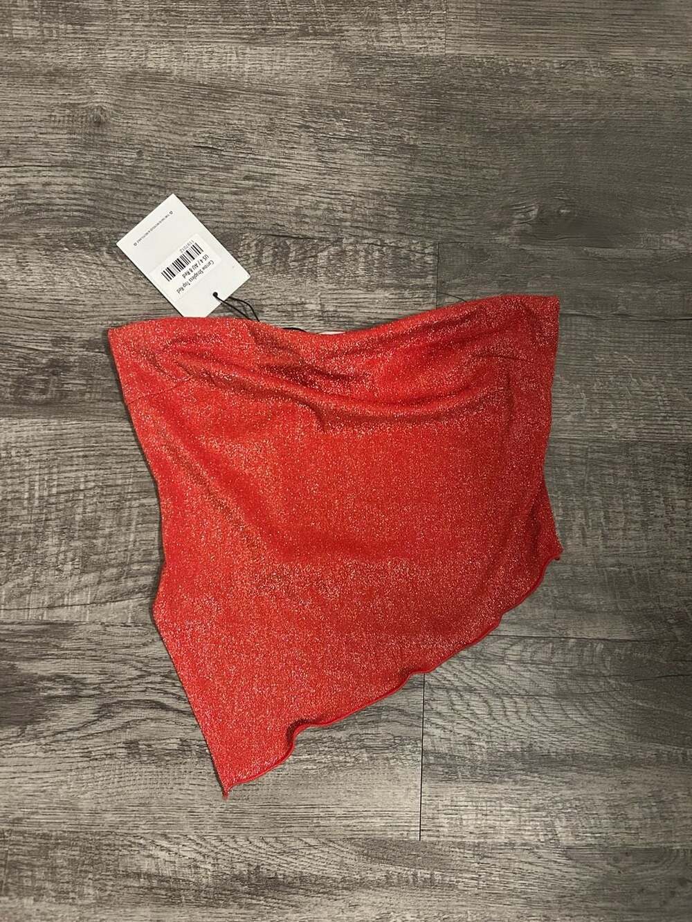 Princess Polly Carrow Strapless Top Red Size US 4